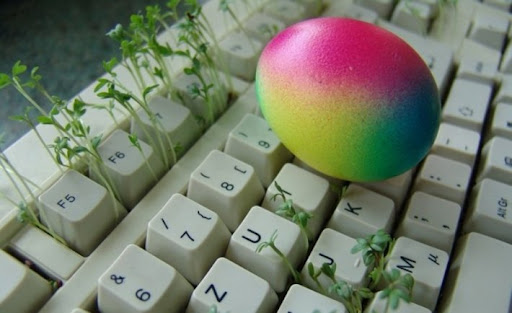 Velikonoční vejce na klávesnici